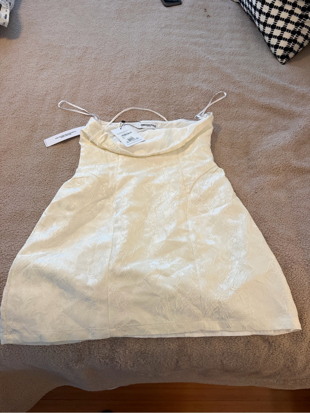 Princess Polly Heaven Sent Strapless Mini Dress White Size 6